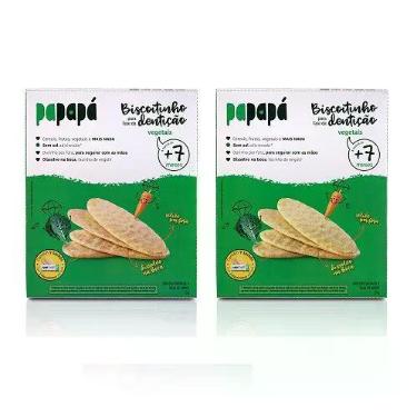Imagem de Kit 2 Biscoito Infantil Fase da Dentição Vegetais Papapá 72g