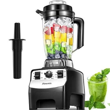 Imagem de Smoothie, liquidificador de alimentos 2000 W com controle de 10 velocidades, recipiente Tritan sem BPA de 2L, 8 lâminas de aço inoxidável de titânio para liquidificadores, milkshake, triturador de