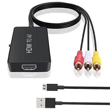 Imagem de TaiHuai HDMI para RCA, HDMI para adaptador de TV mais antigo compatível | HDMI para AV para Fire Stick, Roku, Apple TV, Xiaomi Mi Box, Android TV Box, DVD, Blu-ray Player