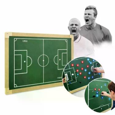 Imagem de Campo de Futebol de Botão 40x60cm Tabuleiro Society Educativo Quadro Verde em MDF para Crianças e Adultos Junges