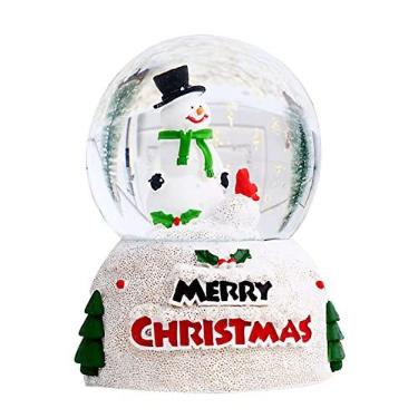 Imagem de Globo de Neve de Natal, Bola de Cristal Iluminada, Enfeites de Bola de Vidro, Decorações de Férias Internas para Casa (Boneco de Neve Grande)
