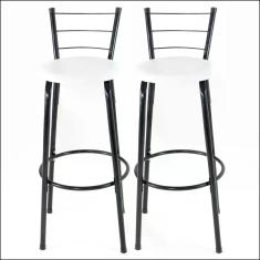 Kit 2 banquetas alta 3 arames elo cozinha bar balcão area bancada ilha