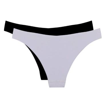 Imagem de Kit c/ 6 Calcinhas Invisível corte a Laser Trifil ref. 5460, P, Branco