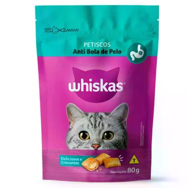Imagem de Petisco Whiskas Temptations Anti Bola de Pelo para Gatos Adultos 80g -