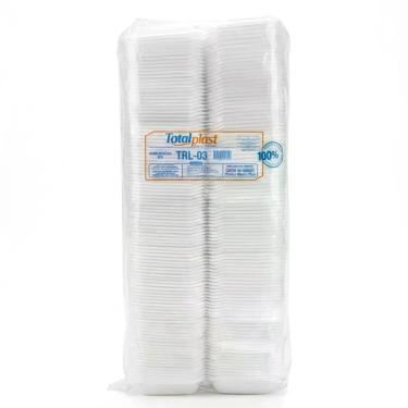 Imagem de Bandeja Branca de Isopor Descartável Sem Tampa Total Plast Trl 03 400 