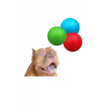 Imagem de Brinquedo Para Cachorro Pet Bola 100mm Raças Grandes 3 Unid - Congratu