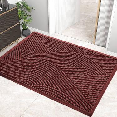 Imagem de Tapete HIYARD 47x32 cm Vermelho Absorvente Antiderrapante