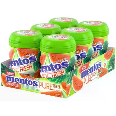 Imagem de Gomas de Mascar Mentos Pure Fresh Sem Açúcar Sabor de Melancia Display