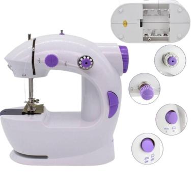 Imagem de Mini Máquina De Costura Compacta Ideal Para Iniciantes Rosa - Lippin,
