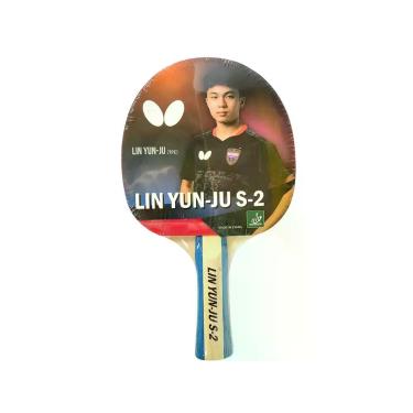 Imagem de Raquete Tênis de mesa Clássica Butterfly Lin Yun-ju S-2, Preto, Vermel