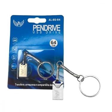 Imagem de Pendrive Chaveiro USB, 64GB de Capacidade, Alta Velocidade de Transferência, Leitura 15Mbps, Gravação 6Mbps