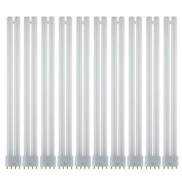 Imagem de Sunlite FT36DL/830/10PK FT 36W 40 cm/1,3 pés tubo duplo fluorescente luminárias de teto, base de 4 pinos (2G11), branco quente 3000K, pacote com 10, 3000K quente, 10 unidades