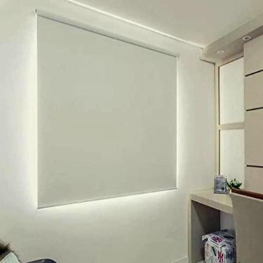 Imagem de Persiana Rolo Blackout Bege 120 (L) x 220 (A) cm 100% Escuro Cortina Roller Blecaute 1,20 X 2,20 m