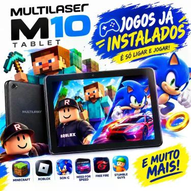 Imagem de Tablet Multilaser M10 4G 32GB Tela 10.1 Pol Android c/ pacote de jogos