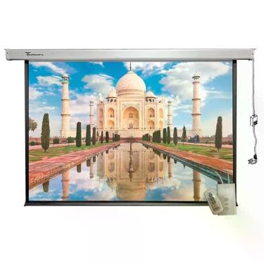 Imagem de Tela de Projeção Elétrica Techlumens TBES060 para Cinema em Casa e Apresentações 150 X 150 cm 80" 110V Branca