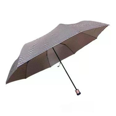 Imagem de Guarda Chuva Sombrinha Grande Listrado Dobrável Manual - XIAMEN, Cinza