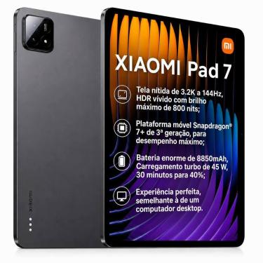 Imagem de Tablet Xiaomi Pad 7 256GB 8GB Cinza Snapdragon 7 Gen 3 Tela de 11,2 e
