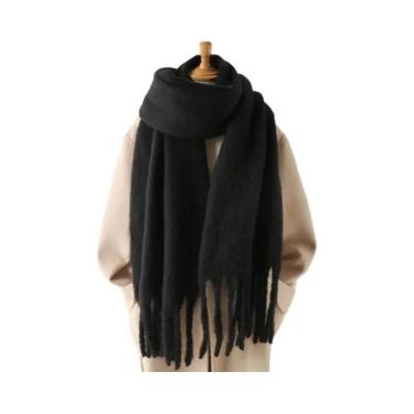 Imagem de Cachecol De Inverno Em Cashmere Para Homens E Mulheres, Cobertor Pashm