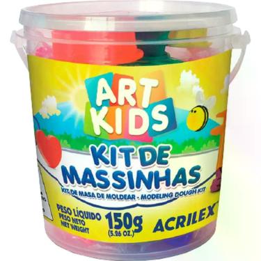 Imagem de Massa para Modelar Criativa ART KIDS 1 150G.POTES C/MOLDES PCT.C/03 - 