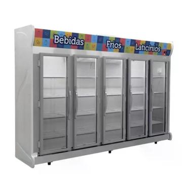 Imagem de Expositor Vertical Refrigerado Auto Serviço 5 Portas 2375L ACFM-2375 F