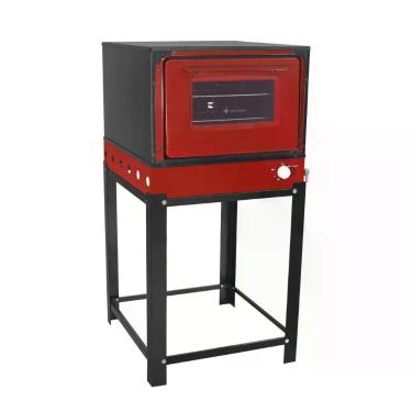 Imagem de Forno Industrial Metalúrgica Venâncio Gás GLP Bravo com Pé em Aço Carbono com 2 Grelhas Vermelho