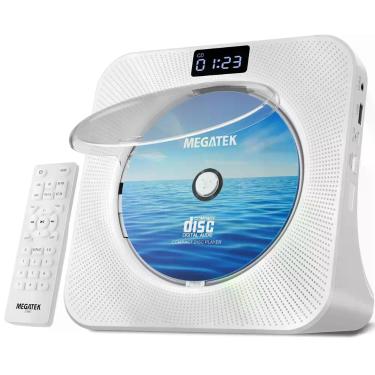 Imagem de MEGATEK Reproductor de CD Portátil CP28BR con Bluetooth, Radio FM y US