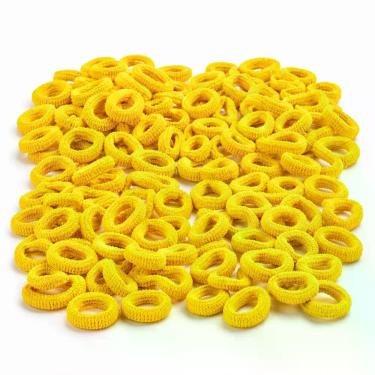 Imagem de Kit 150 Xuxinhas Elástico amarela Mini Rabinhos Cabelo Fina - 00002819