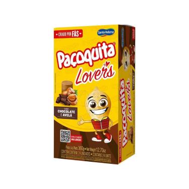 Imagem de Paçoca Rolha Chocolate e Avelã Paçoquita Lovers - 360g