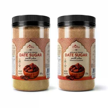 Imagem de Kit 2x Açúcar De Tâmara Pó 500g Adoçante Natural Vegano - Al Barakah