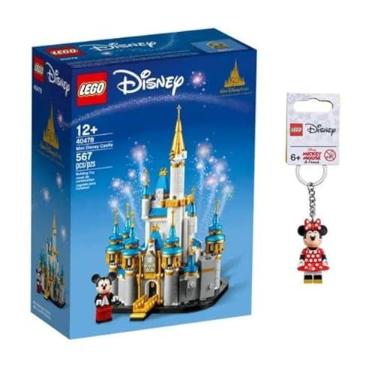 Imagem de Lego Disney 50th Anniversary Mini Disney Castle Building Kit + Minnie Mouse Keychain Gift Set (Mini Disney Castle + Minnie Keychain)