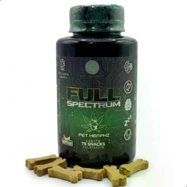 Imagem de Full Spectrum Triptofan Curcuma B12 75 Snacks Natural Pra Pet
