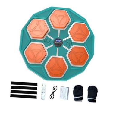 Imagem de UGPLM Máquina de boxe infantil, alvo de parede, treinamento de, almofada de socos com luvas para exercícios, esportes, academia, casa, Verde