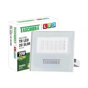Imagem de Refletor Taschibra Led Tr Slim 20W Luz Verde Branco Bivolt
