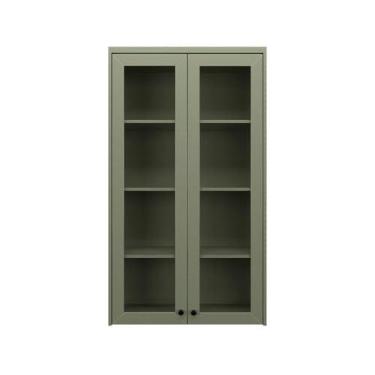 Imagem de Cristaleira de Vidro Herval Viana, Verde Hill, 2 Portas, Mdf