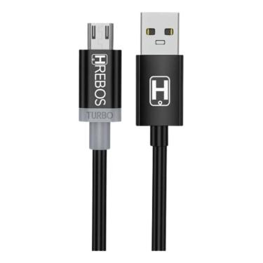 Imagem de Cabo Carregador Micro USB 1M - Preto - Moto C, E, G, X - Hrebos