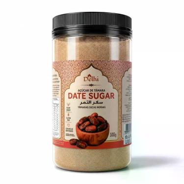 Imagem de Açúcar de Tâmara Pó Delhi 500g Adoçante Natural Farinha