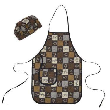 Imagem de Avental com Touca Cozinheiro Café - Recanto da Costura
