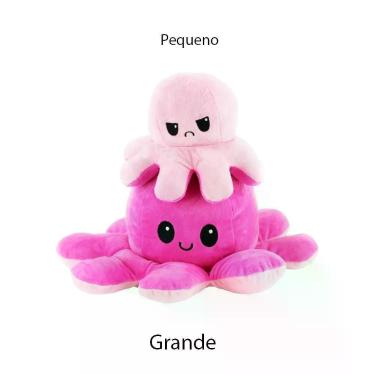Imagem de Polvo Reversível Humor Grande Tiktok Pelúcia Pink E Rosa