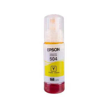 Imagem de Garrafa de Tinta Epson EcoTank T504 Amarelo Original Refil, Amarelo, 7