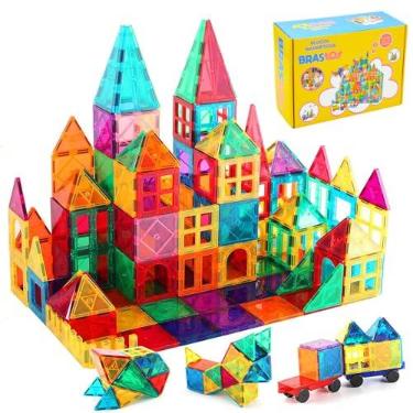 Imagem de Brastoy Blocos de Montar Magnéticos Construção Brinquedo Infantil (65 Peças)