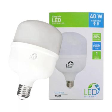 Imagem de Lâmpada LED Super Bulbo 40W 6500K Economia 85% Branco Frio Base E27 Bivolt 3200 Lúmens OEM