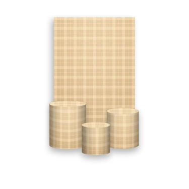 Imagem de Painel De Festa Vertical 1,50 x 2,20 + Trio De Capas Cilindro - Xadrez