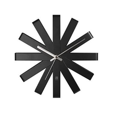 Imagem de Relogio De Parede Ribbon Cor Preto Em Metal Umbra Preto