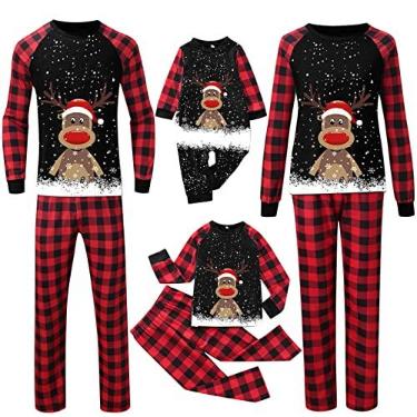 Imagem de Conjuntos de pijamas de Natal para a família 2023 Conjunto de pijamas de Natal para o Natal, F 01, P