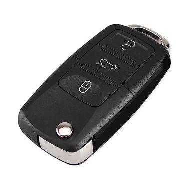 Imagem de Estojo dobrável com chave remota para carro, para Volkswagen Jetta Golf 4 6 Passat Beetle Polo Bora 3 Button