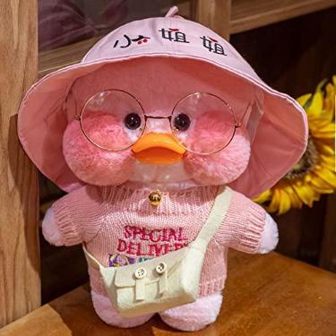 Imagem de Lalafanfan Cafe Mimi Brinquedo de pelúcia de pato azul amarelo, 30 cm, roupas de fantasia de pelúcia Kawaii de patos fofos, para crianças