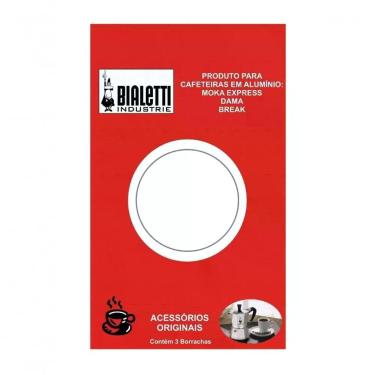 Imagem de 3x Reparo Anel Borracha Bialetti Vedação Moka Express 6 Xíc