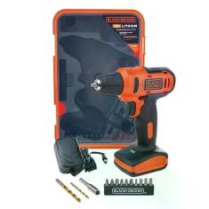 Furadeira/Parafusadeira Black & Decker LD12SPBR 3/8" 12V VVR com 13 Ac
