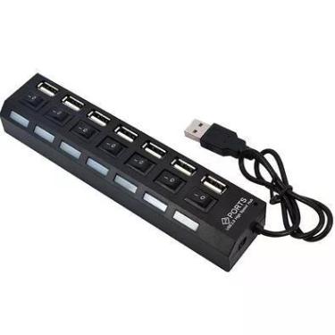 Imagem de HUB Luatek USB 7 Portas 2.0 HD Extensor Pen Drive Mouse Teclado Tv