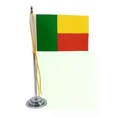 Imagem de Mini Bandeira De Mesa Benim 15 C M Mastropoliéster